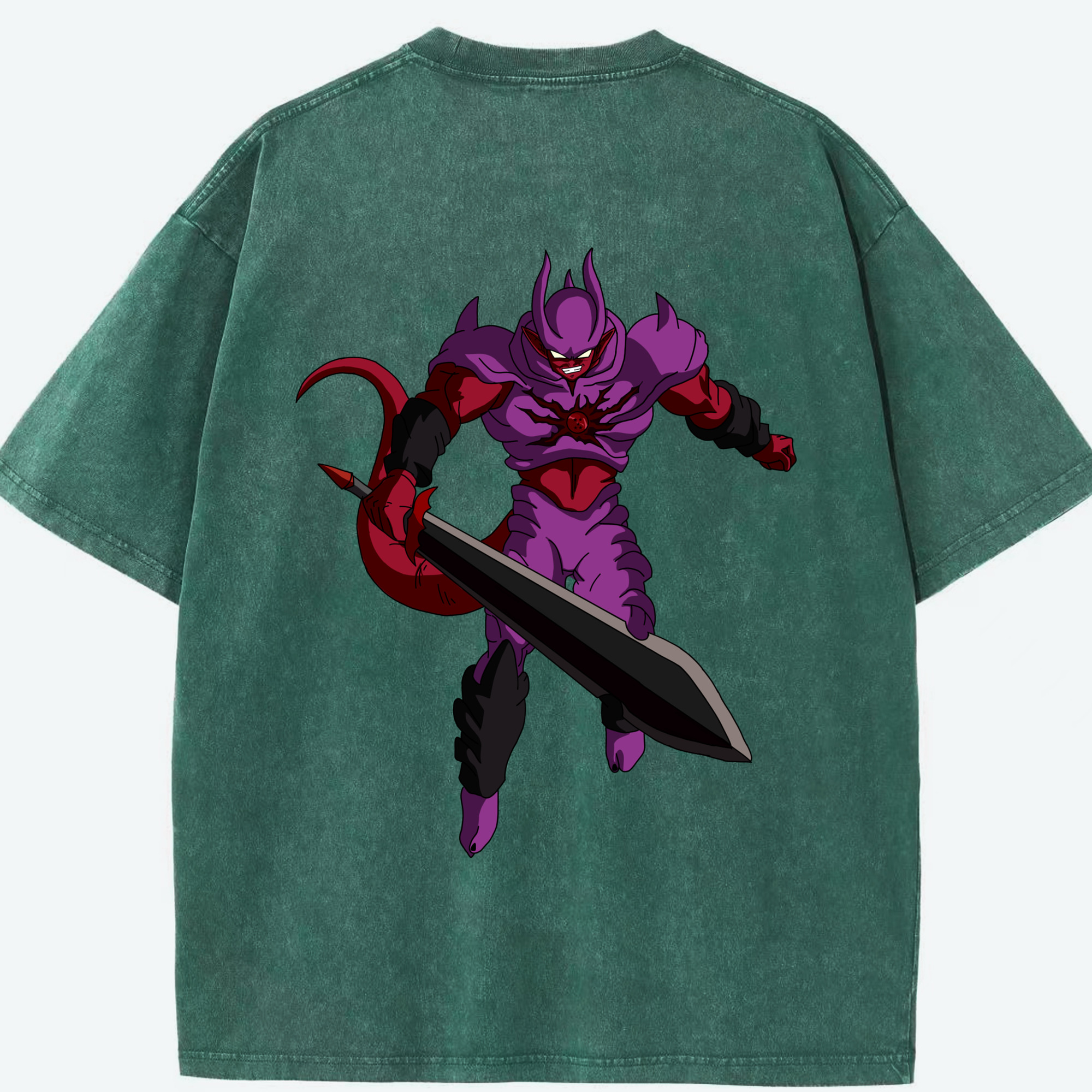 （画像用） ドラゴンボール ジャネンバ DRAGON BALL Janemba 綿100% ヴィンテージ風 半袖Tシャツ（背面プリント）
